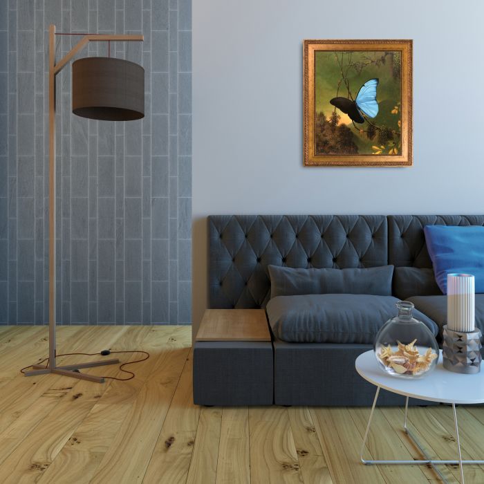 Blue Morpho Butterfly Pre-Framed - Versailles Gold King Frame 20" X 24"