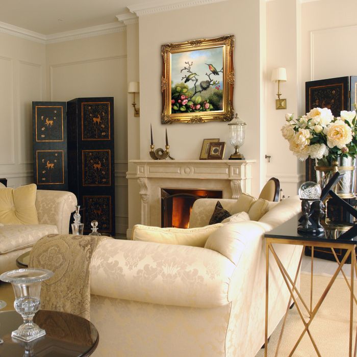 Ruby Throated Hummingbird Pre-Framed - Victorian Gold Frame 20"X24"