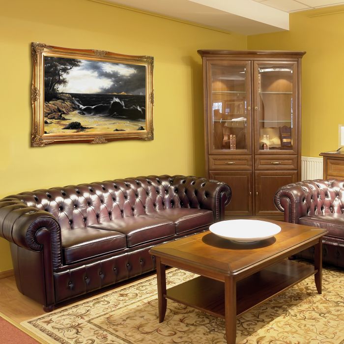 Storm Clouds Over the Coast Pre-Framed - Victorian Gold Frame 24"X36"