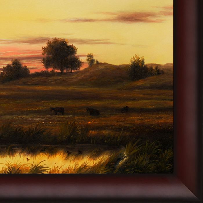Sunset Rhode Island Pre-Framed - Oxblood Scoop 24
