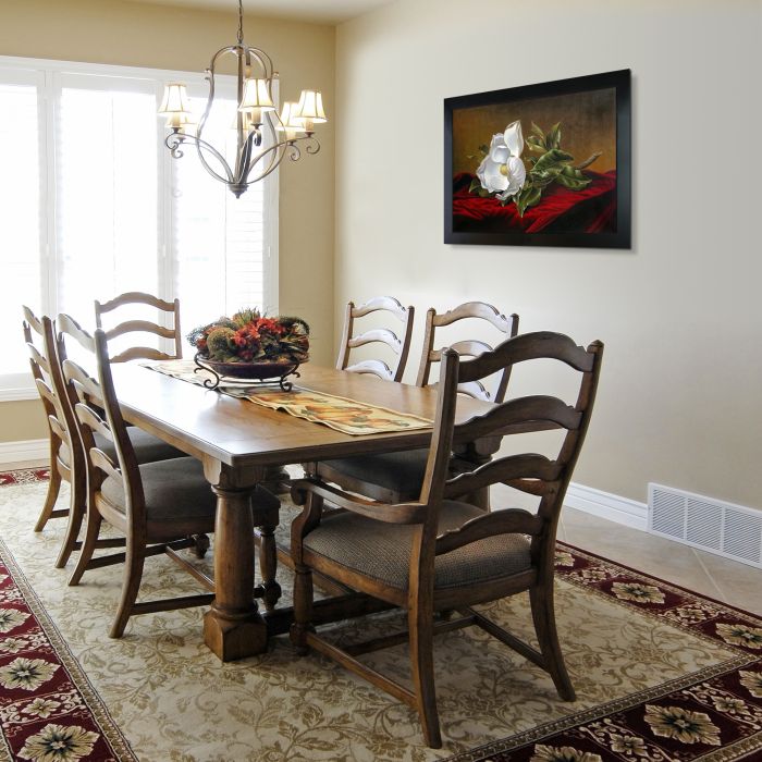 Magnolia Grandiflora, 1895 Pre-Framed - New Age Black Frame 24"X36"