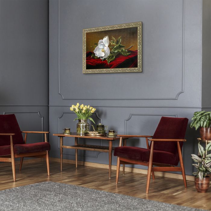 Magnolia Grandiflora, 1895 Pre-Framed - Rococo Silver 24"X36"