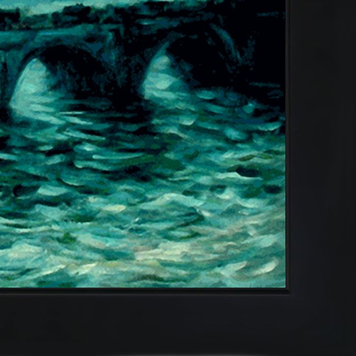 Waterloo Bridge Pre-Framed - New Age Black Frame 20"X24"