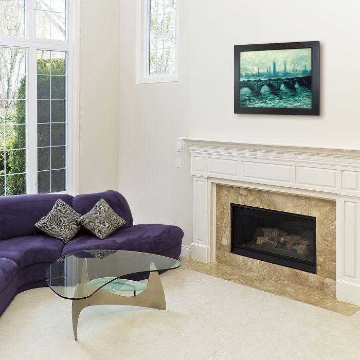 Waterloo Bridge Pre-Framed - New Age Black Frame 20"X24"