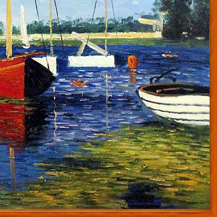 Red Boats at Argenteuil Pre-Framed