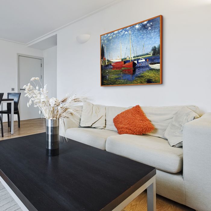 Red Boats at Argenteuil Pre-Framed