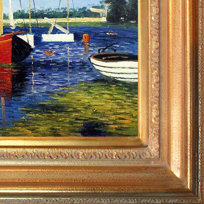 Red Boats at Argenteuil Pre-Framed - Mediterranean Gold Frame 20"X24"