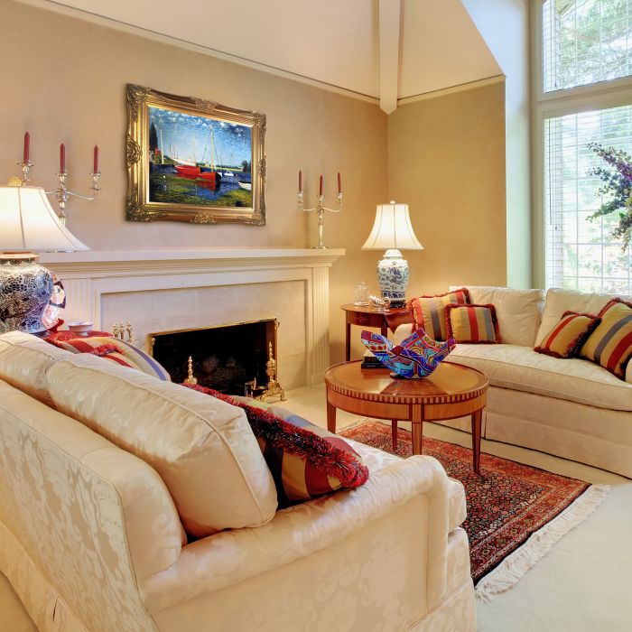 Red Boats at Argenteuil Pre-Framed - Victorian Gold Frame 20"X24"