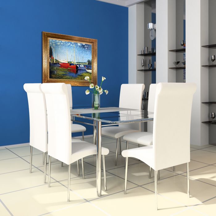 Red Boats at Argenteuil Pre-Framed - Vienna Gold Leaf Frame 20"X24"