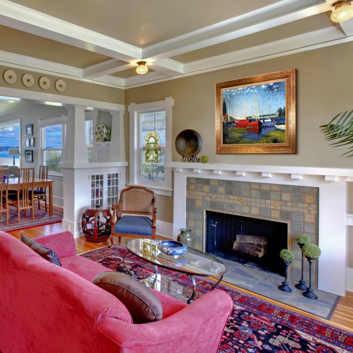 Red Boats at Argenteuil Pre-Framed - Vienna Gold Leaf Frame 20"X24"