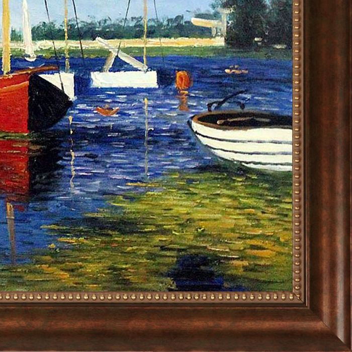 Red Boats at Argenteuil Pre-Framed - Verona Cafe Frame 20"X24"