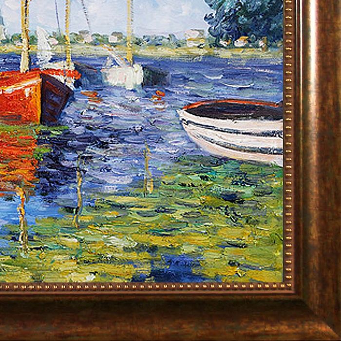Red Boats at Argenteuil Pre-Framed - Verona Cafe Frame 20"X24"