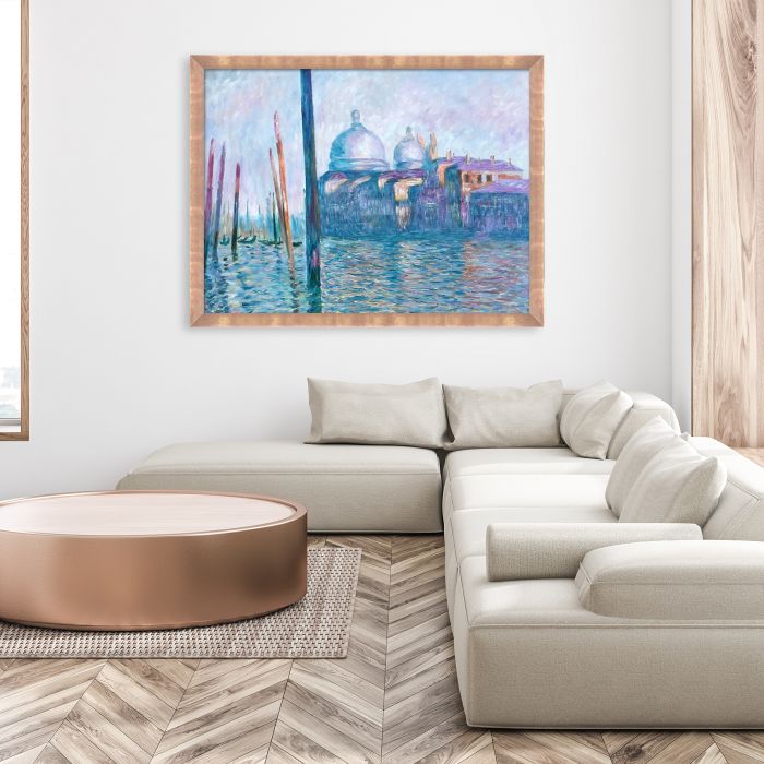 The Grand Canal, Venice Pre-framed - Blushing Rose Gold Frame 30" X 40"