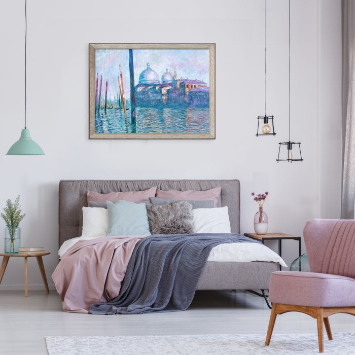 The Grand Canal, Venice Pre-framed - Silver Luna Frame 30"X40"