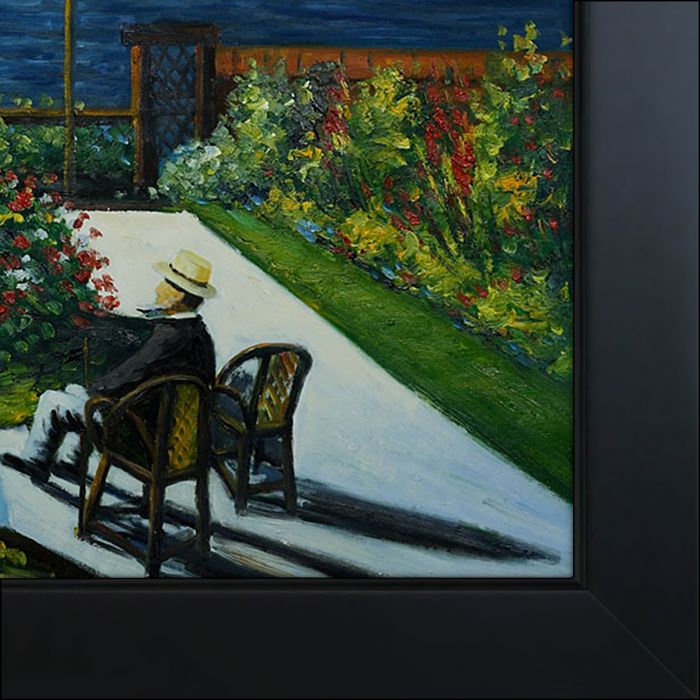 Terrace at St. Adresse Pre-Framed - New Age Black Frame 30"X40"