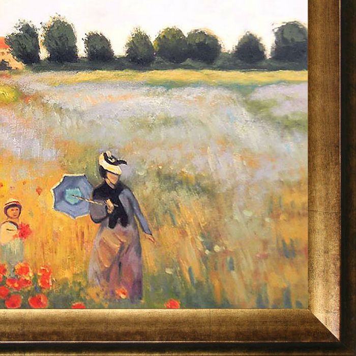 Poppy Field in Argenteuil Pre-Framed - Athenian Gold Frame 30"X40"