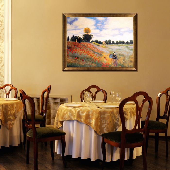 Poppy Field in Argenteuil Pre-Framed - Athenian Gold Frame 30"X40"