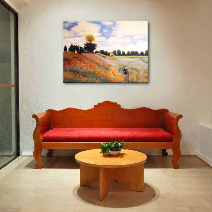 Poppy Field in Argenteuil Pre-Framed - Gallery Wrap 30"X40"