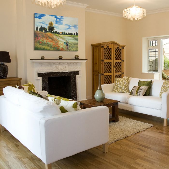 Poppy Field in Argenteuil Pre-Framed - Gallery Wrap 30"X40"