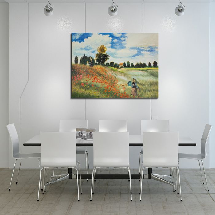 Poppy Field in Argenteuil Pre-Framed - Gallery Wrap 30"X40"