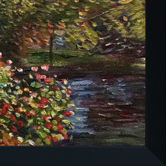 Corner of the Garden at Montgeron Pre-framed - Studio Black Wood Frame 8"X10"