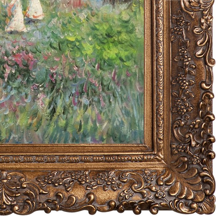 Cliff Walk At Pourville Pre-Framed - Burgeon Gold Frame 20"X24"