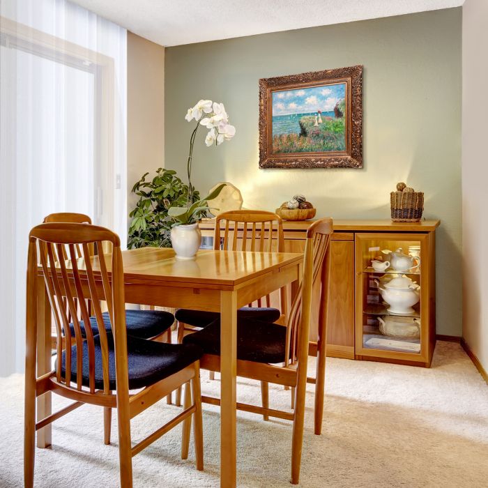 Cliff Walk At Pourville Pre-Framed - Burgeon Gold Frame 20"X24"