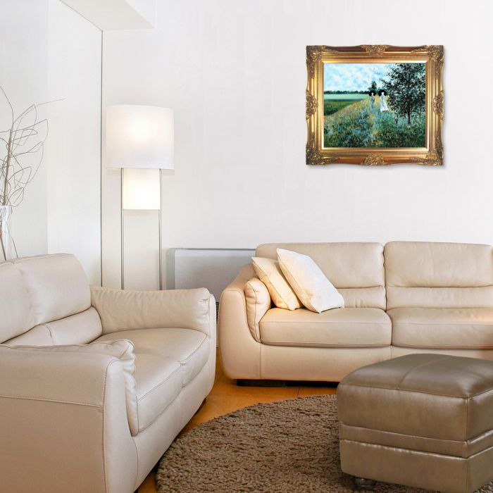 The Promenade Near Argenteuil Pre-Framed - Victorian Gold Frame 20"X24"