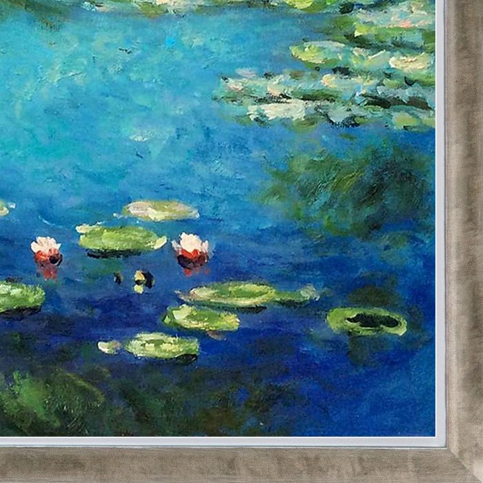 Water Lilies Pre-Framed - Champagne Silhouette Frame 20" X 24"