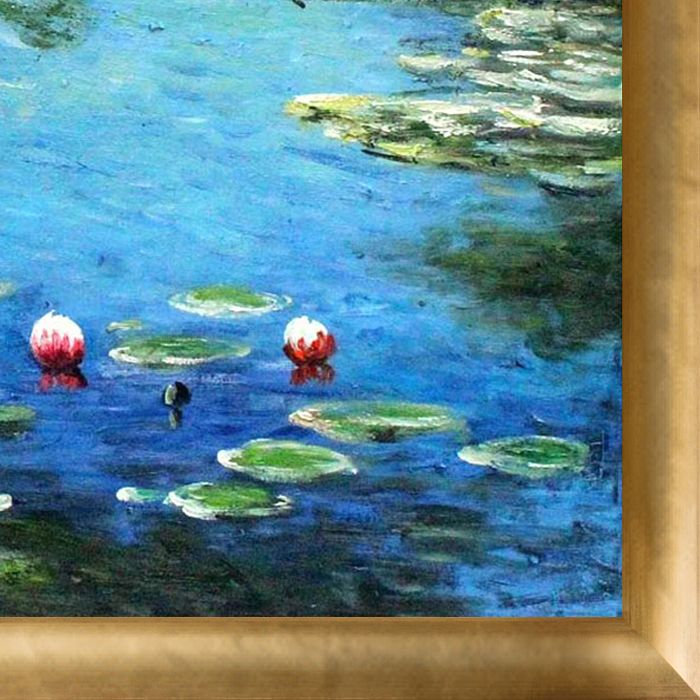 Water Lilies Pre-Framed - Gold Luminoso Frame 20"X24"
