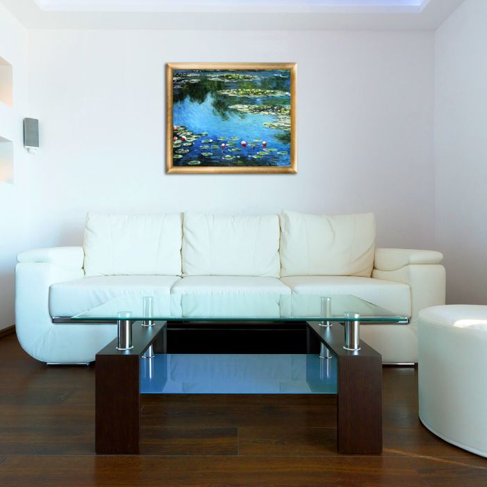 Water Lilies Pre-Framed - Gold Luminoso Frame 20"X24"