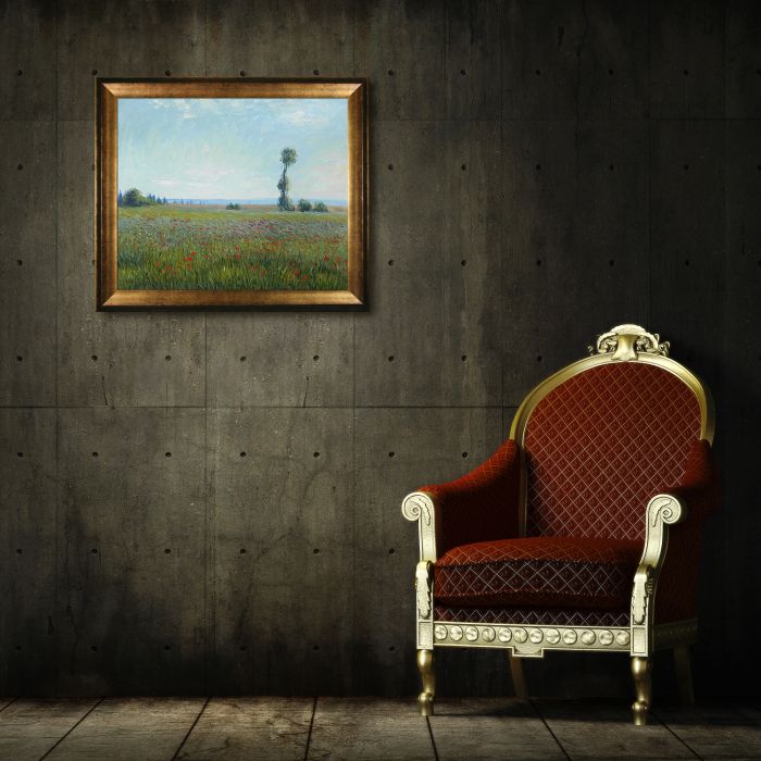 The Fields of Poppies Pre-Framed - Athenian Gold Frame 20"X24"