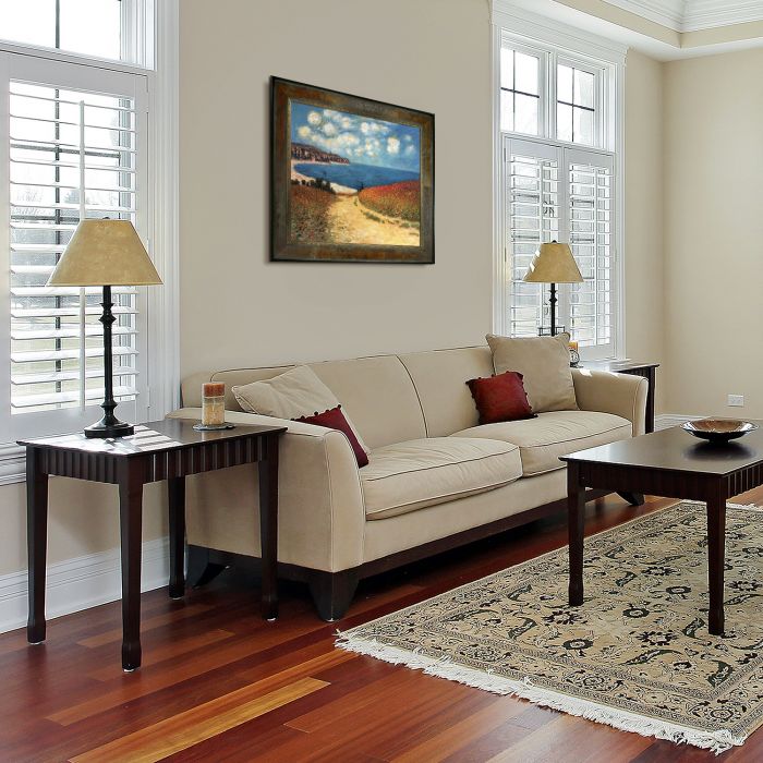 Meadow Road to Pourville Pre-Framed - Sambrosa Distressed Honey Frame 20"X24"