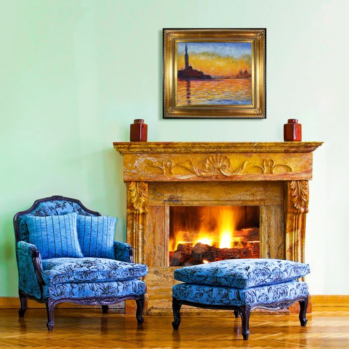 San Giorgio Maggiore by Twilight Pre-Framed - Regency Gold Frame 20"X24"