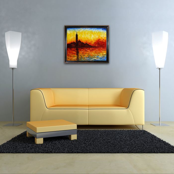 San Giorgio Maggiore by Twilight Pre-Framed - La Scala Frame 20"X24"