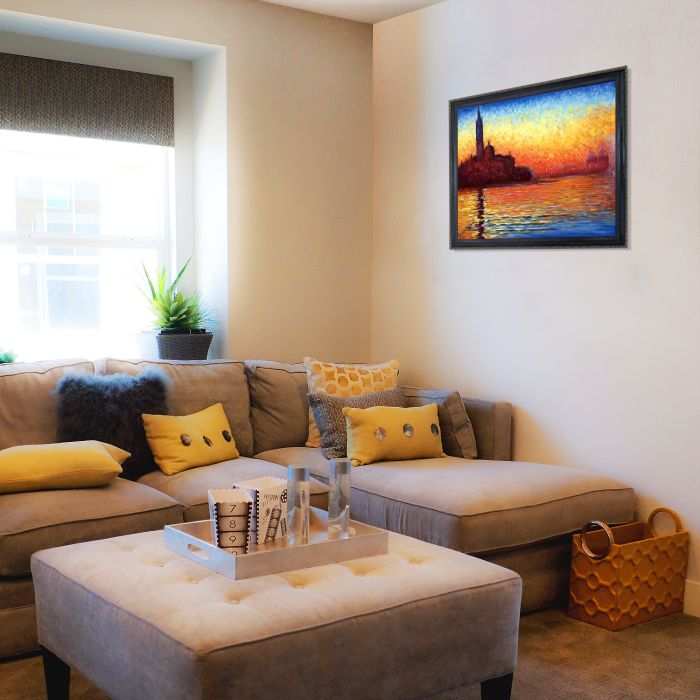 San Giorgio Maggiore by Twilight Pre-Framed - La Scala Frame 20"X24"