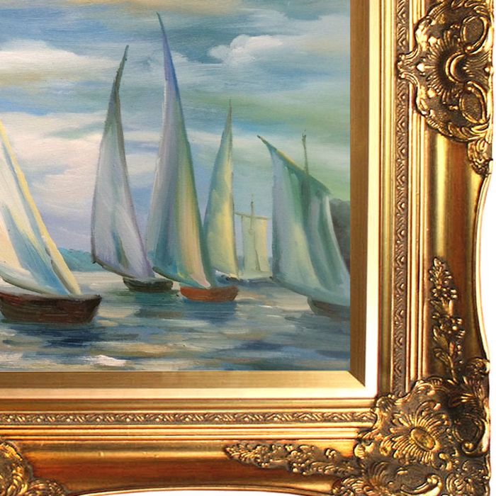 Regates at Argenteuil Pre-Framed - Victorian Gold Frame 20"X24"