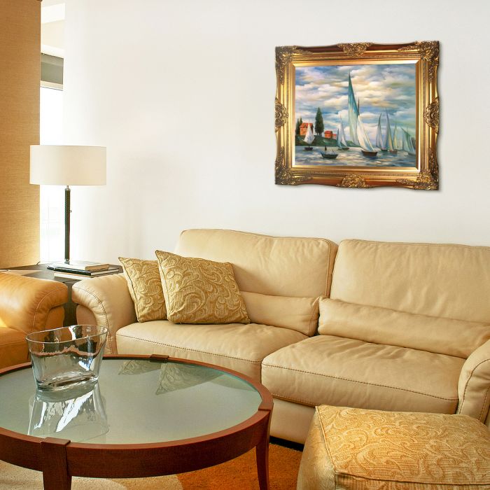 Regates at Argenteuil Pre-Framed - Victorian Gold Frame 20"X24"