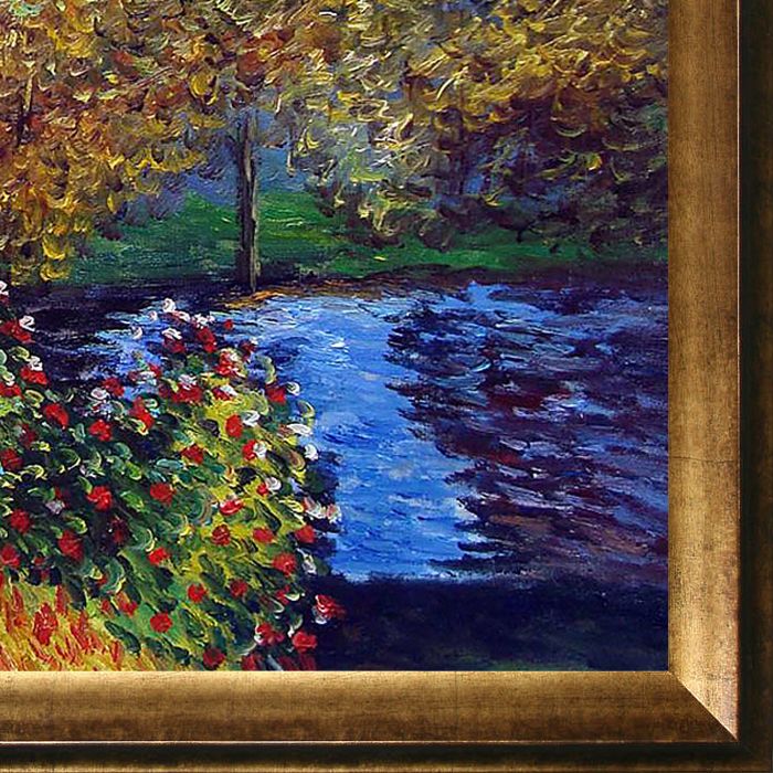 Corner of the Garden at Montgeron Pre-Framed - Athenian Gold Frame 30"X40"