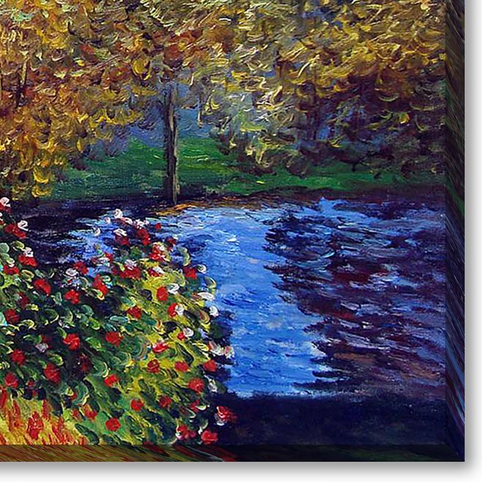 Corner of the Garden at Montgeron Pre-Framed - Gallery Wrap 30"X40"