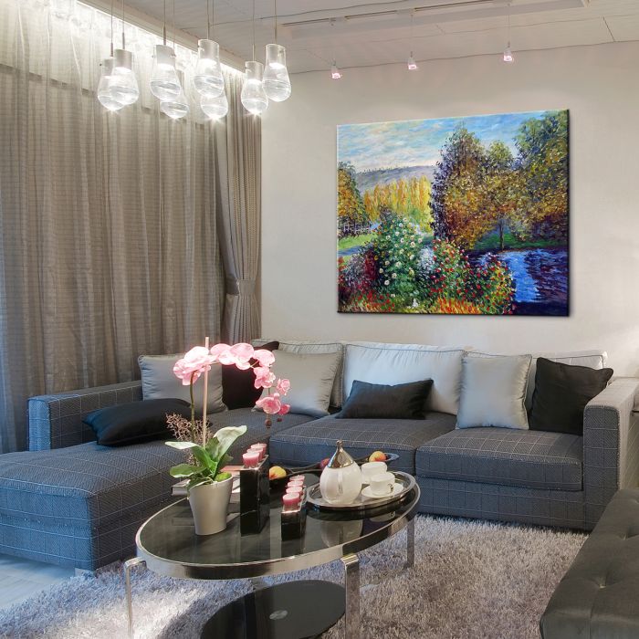 Corner of the Garden at Montgeron Pre-Framed - Gallery Wrap 30"X40"