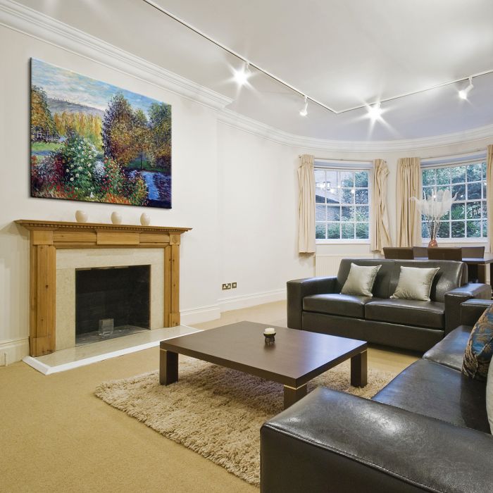 Corner of the Garden at Montgeron Pre-Framed - Gallery Wrap 30"X40"