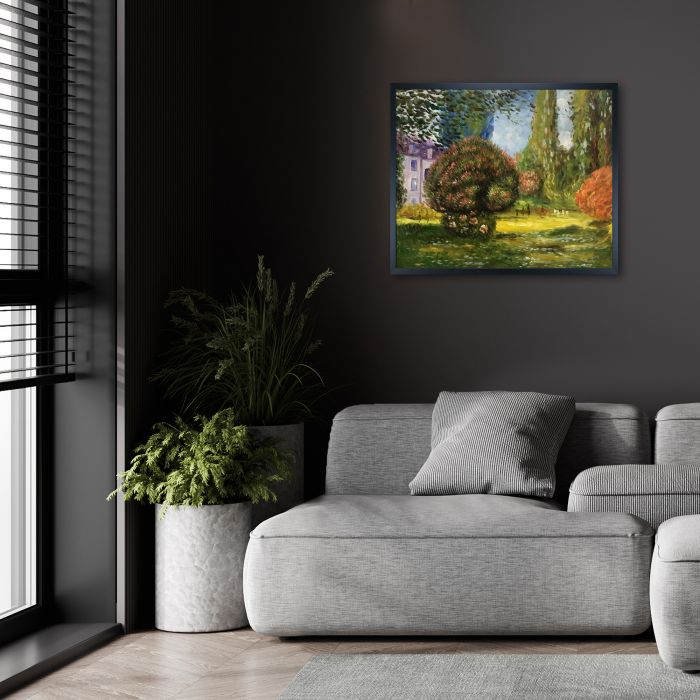 Il Parco Monceau, 1876 Pre-framed - Studio Black Wood Frame 20"X24"