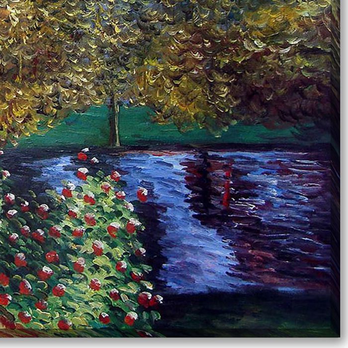 Corner of the Garden at Montgeron Gallery Wrap - Gallery Wrap 36"X48"