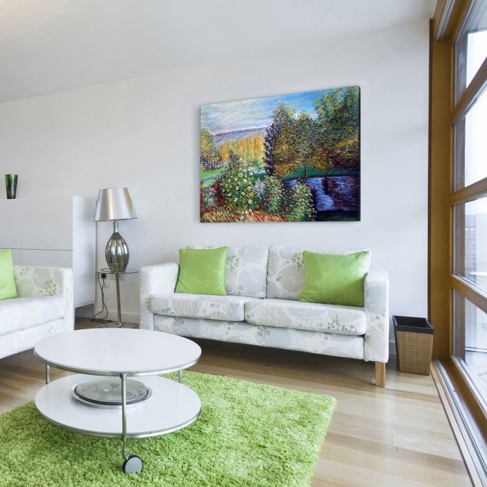 Corner of the Garden at Montgeron Gallery Wrap - Gallery Wrap 36"X48"