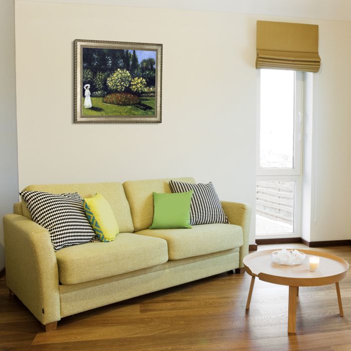 Jeanne-Marguerite Lecadre (Lady in a Garden) Pre-Framed - Verona Champagne Braid Frame 20