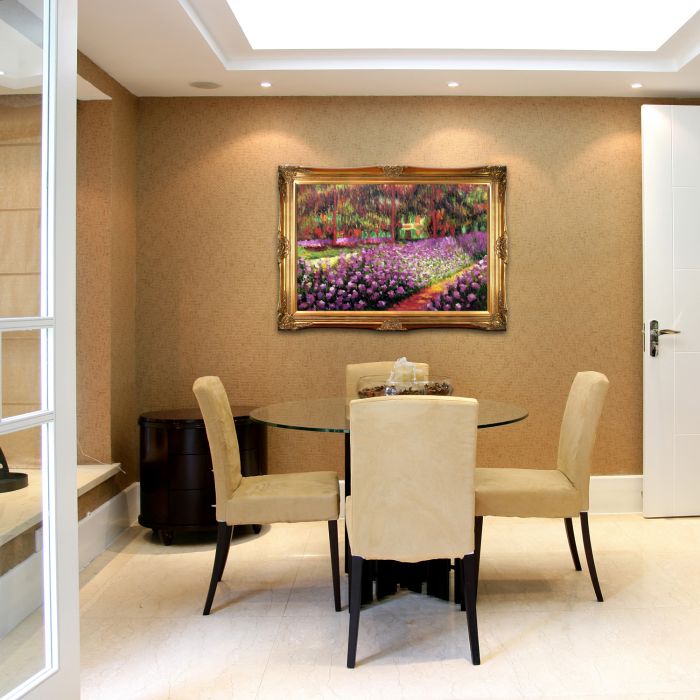 Artist's Garden at Giverny Pre-Framed - Victorian Gold Frame 24"X36"