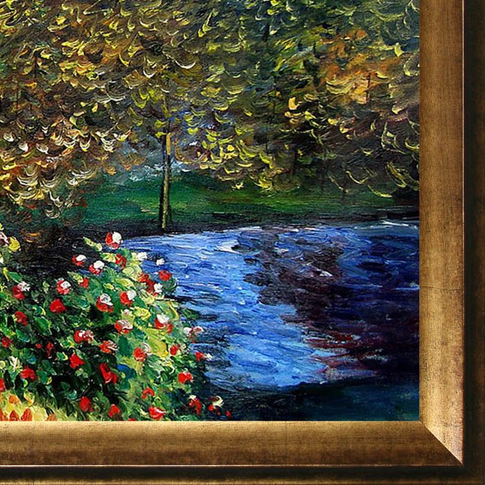 Corner of the Garden at Montgeron Pre-Framed - Athenian Gold Frame 24"X36"