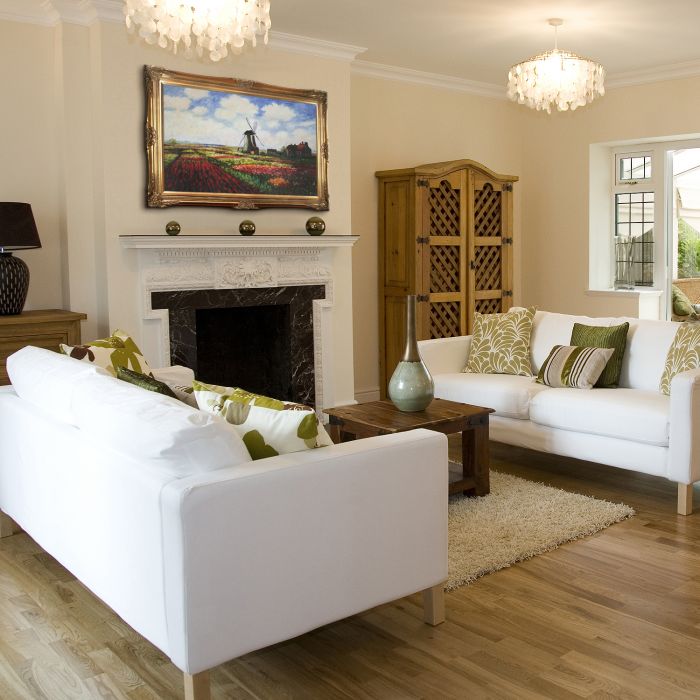 Tulip Field with the Rijnsburg Windmill Pre-Framed - Victorian Gold Frame 24"X36"