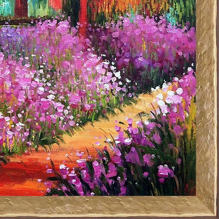 Artist's Garden at Giverny Pre-Framed - Gold Luna Frame 30"X40"